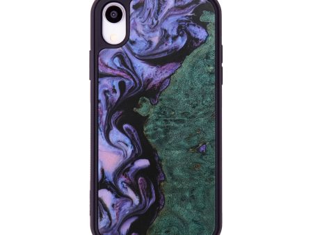 iPhone Xr Wood+Resin Phone Case - Florence (Purple, 708718) For Sale