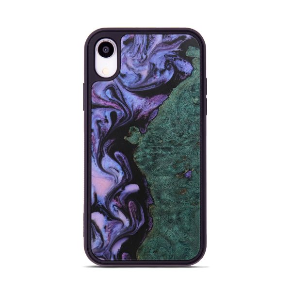 iPhone Xr Wood+Resin Phone Case - Florence (Purple, 708718) For Sale