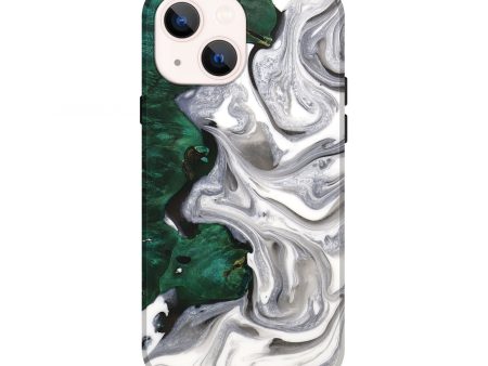 iPhone 13 Wood+Resin Live Edge Phone Case - Keaton (Black & White, 710310) Online Hot Sale