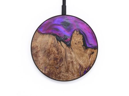 Circle Wood+Resin Wireless Charger - Dorothy (Purple, 709072) Online Hot Sale