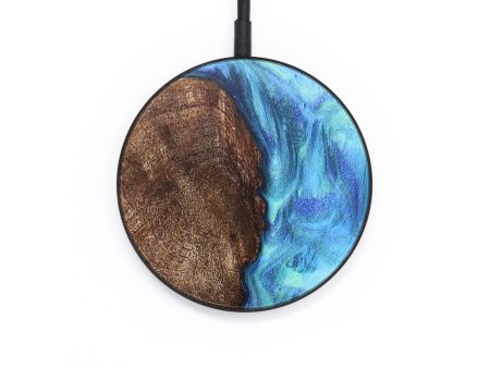 Circle Wood+Resin Wireless Charger - Blakely (Blue, 709588) Supply