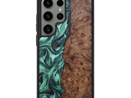 Galaxy S24 Ultra Wood+Resin Phone Case - Collins (Green, 708946) Cheap