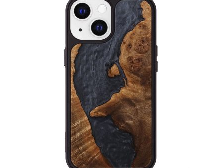 iPhone 13 Wood+Resin Phone Case - Kendra (Pure Black, 705556) Fashion