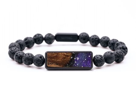 Lava Bead Wood+Resin Bracelet - Lara (Cosmos, 708595) Supply