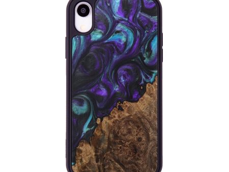 iPhone Xr Wood+Resin Phone Case - Giuliana (Purple, 710002) For Sale