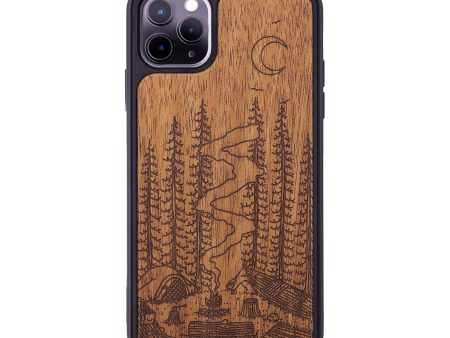 iPhone 11 Pro Max Wood+Resin Phone Case - Camp - Mahogany (Curated) For Sale