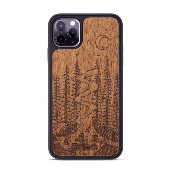 iPhone 11 Pro Max Wood+Resin Phone Case - Camp - Mahogany (Curated) For Sale