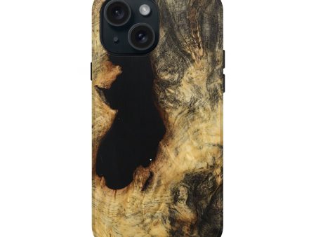 iPhone 15 Wood+Resin Live Edge Phone Case - Holden (Wood Burl, 706491) Fashion