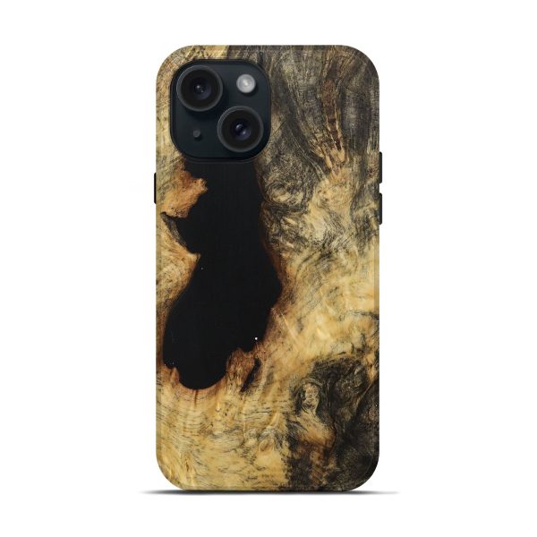 iPhone 15 Wood+Resin Live Edge Phone Case - Holden (Wood Burl, 706491) Fashion