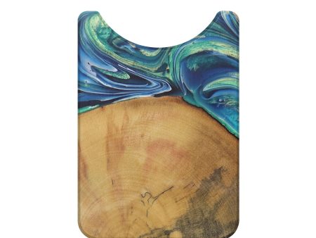 Live Edge Wood+Resin Wallet - Deneen (Green, 707805) on Sale