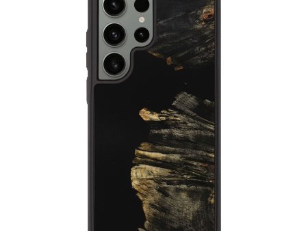 Galaxy S23 Ultra Wood+Resin Phone Case - Genesis (Pure Black, 710262) For Cheap