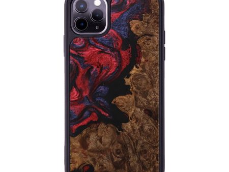 iPhone 11 Pro Max Wood+Resin Phone Case - Jeffery (Red, 707903) Discount