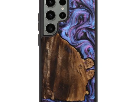 Galaxy S23 Ultra Wood+Resin Phone Case - Sadie (Purple, 710400) Cheap