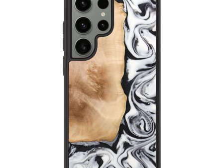 Galaxy S23 Ultra Wood+Resin Phone Case - Skylar (Black & White, 706224) Online Hot Sale