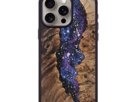 iPhone 15 Pro Max Wood+Resin Phone Case - Neal (Cosmos, 709912) For Sale