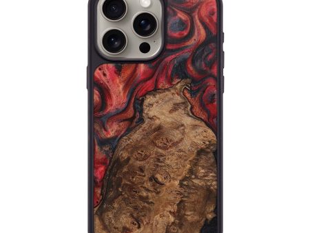 iPhone 15 Pro Max Wood+Resin Phone Case - Deandre (Red, 709010) Sale