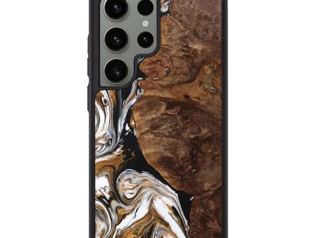 Galaxy S24 Ultra Wood+Resin Phone Case - Bradley (Black & White, 707111) Supply