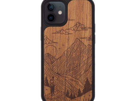 iPhone 12 Wood+Resin Phone Case - Roaming - Mahogany (Curated) Sale