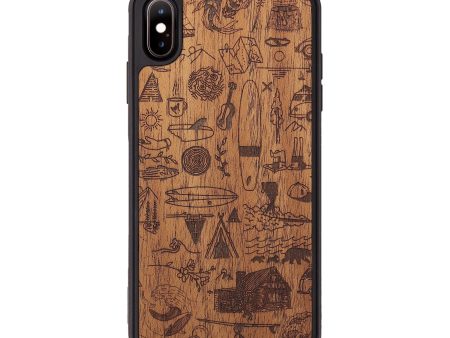 iPhone Xs Max Wood+Resin Phone Case - Collage - Mahogany (Curated) Hot on Sale