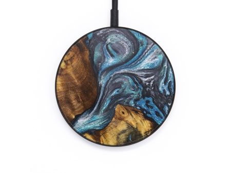 Circle Wood+Resin Wireless Charger - Eleanor (Blue, 708059) Supply