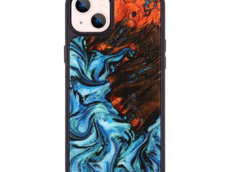 iPhone 14 Plus Wood+Resin Phone Case - Mya (Blue, 709405) Online