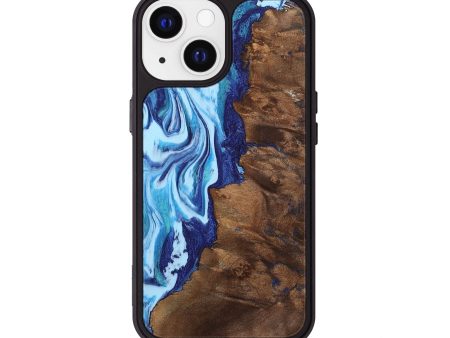 iPhone 13 Wood+Resin Phone Case - Raquel (Blue, 708378) on Sale