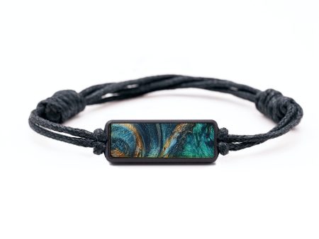 Classic Wood+Resin Bracelet - Nellie (Teal & Gold, 709222) Fashion