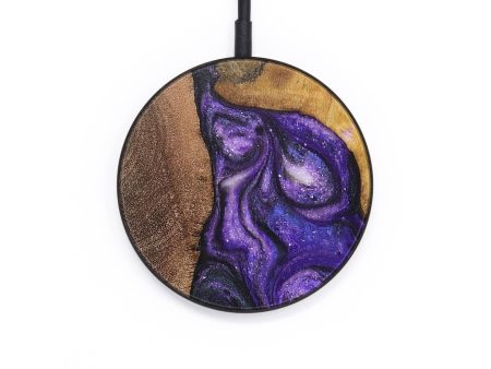 Circle Wood+Resin Wireless Charger - Aleah (Purple, 709067) Discount