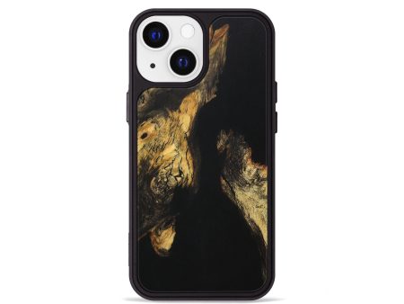 iPhone 13 mini Wood+Resin Phone Case - Tatum (Pure Black, 706031) For Discount