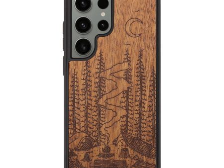 Galaxy S23 Ultra Wood+Resin Phone Case - Camp - Mahogany (Curated) Online Sale