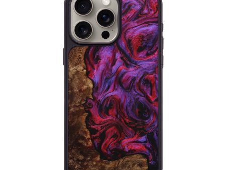 iPhone 15 Pro Max Wood+Resin Phone Case - Dawson (Red, 706989) Online now