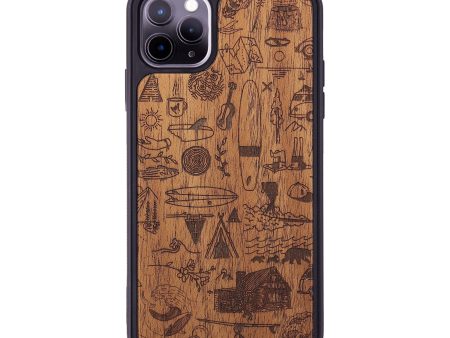 iPhone 11 Pro Max Wood+Resin Phone Case - Collage - Mahogany (Curated) Online