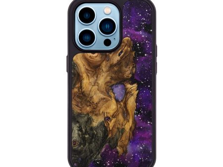 iPhone 14 Pro Wood+Resin Phone Case - Susan (Cosmos, 708821) For Sale