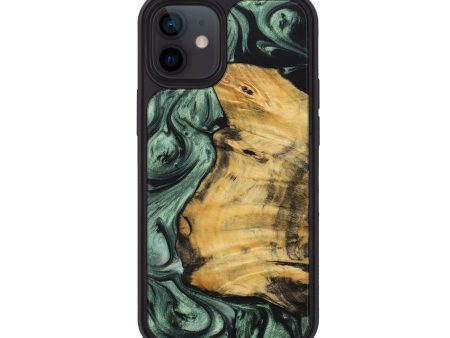 iPhone 12 Wood+Resin Phone Case - Jewel (Green, 708507) Hot on Sale