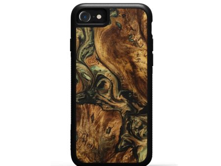 iPhone SE Wood+Resin Phone Case - Braelynn (Green, 707367) Fashion