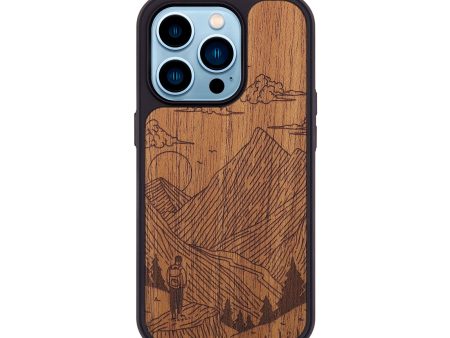 iPhone 14 Pro Wood+Resin Phone Case - Roaming - Mahogany (Curated) Cheap