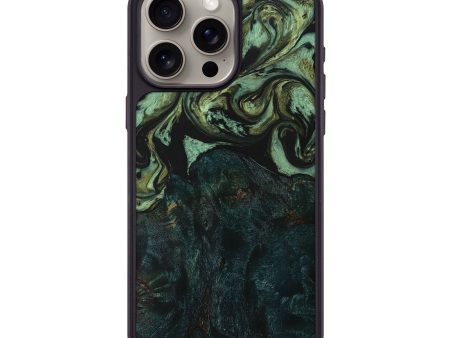 iPhone 15 Pro Max Wood+Resin Phone Case - Roman (Green, 707923) Online now