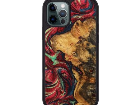 iPhone 12 Pro Wood+Resin Phone Case - Kassidy (Red, 710371) Cheap