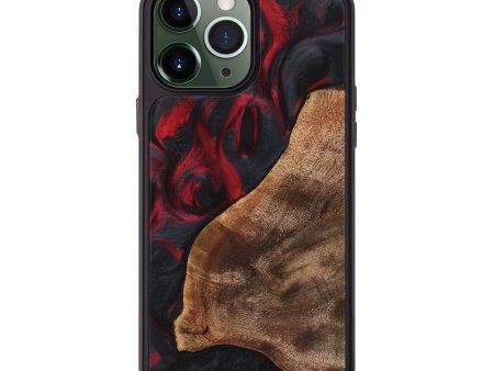 iPhone 13 Pro Max Wood+Resin Phone Case - Bart (Red, 709263) Hot on Sale