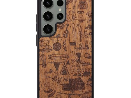 Galaxy S24 Ultra Wood+Resin Phone Case - Collage - Mahogany (Curated) For Cheap