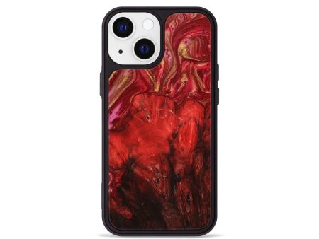 iPhone 13 mini Wood+Resin Phone Case - Anaya (Red, 707900) on Sale