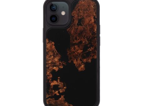 iPhone 12 Wood+Resin Phone Case - Stefanie (Pure Black, 710279) Supply