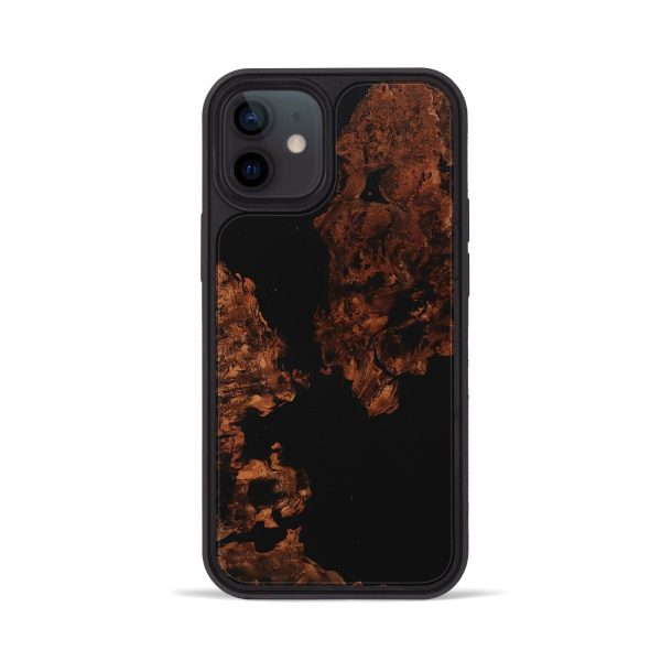 iPhone 12 Wood+Resin Phone Case - Stefanie (Pure Black, 710279) Supply