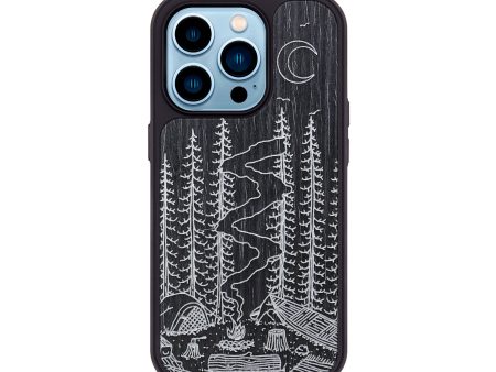 iPhone 14 Pro Wood+Resin Phone Case - Camp - Ebony (Curated) on Sale