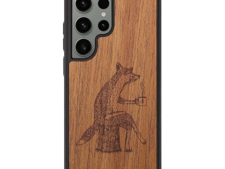 Galaxy S23 Ultra Wood+Resin Phone Case - Fox - Mahogany (Curated) Sale