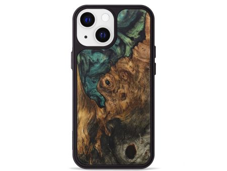 iPhone 13 mini Wood+Resin Phone Case - Fredrick (Wood Burl, 709000) For Sale