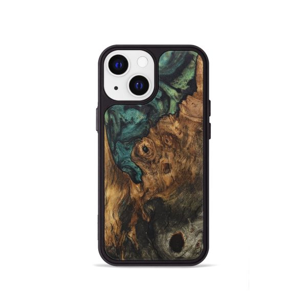 iPhone 13 mini Wood+Resin Phone Case - Fredrick (Wood Burl, 709000) For Sale