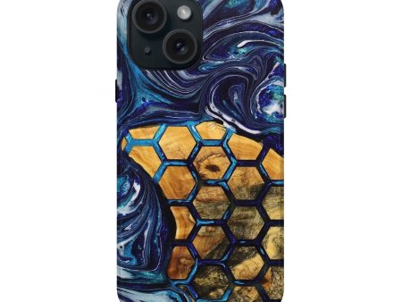 iPhone 15 Wood+Resin Live Edge Phone Case - Tameka (Pattern, 705965) Discount