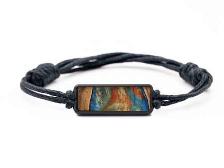 Classic Wood+Resin Bracelet - Merle (Teal & Gold, 709205) Hot on Sale