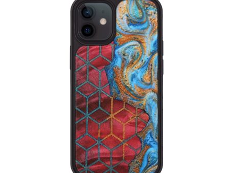 iPhone 12 Wood+Resin Phone Case - Jade (Pattern, 708173) Hot on Sale